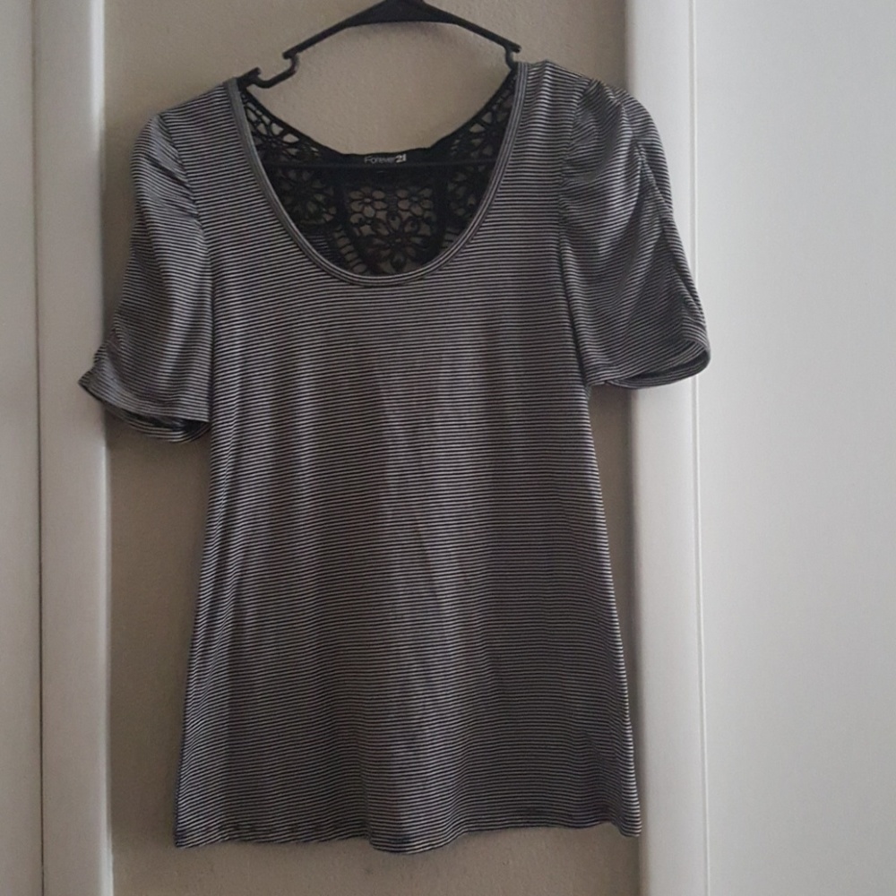 Black stripped top